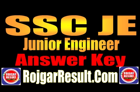 SSC JE Junior Engineer Answer Key 2024
