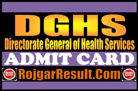 DGHS Admit Card 2024