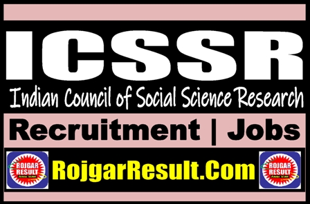 ICSSR Recruitment 2023 Online Form
