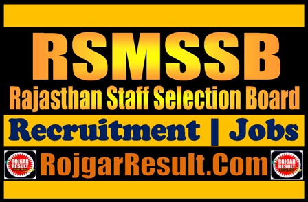 RSMSSB Recruitment 2024 Online Form
