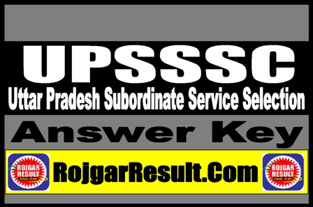 UPSSSC Answer Key 2025