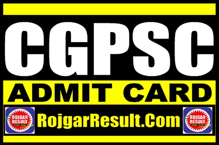 CGPSC Admit Card 2024