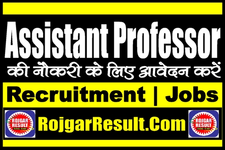 Latest Assistant Professor Recruitment 2025 Online Form