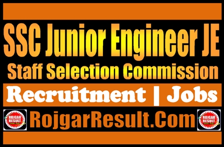 SSC JE Junior Engineer Recruitment 2024 Online Form