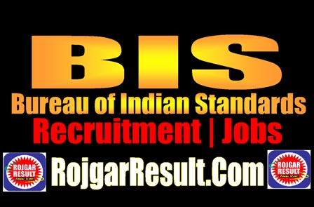 BIS Bureau of Indian Standards Recruitment 2024 Online Form