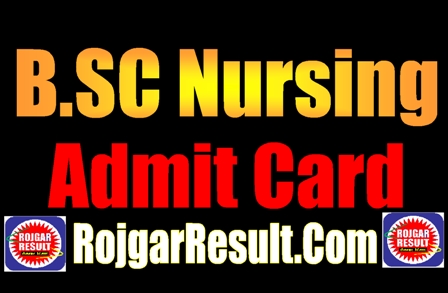 BSc Nursing Admit Card 2024