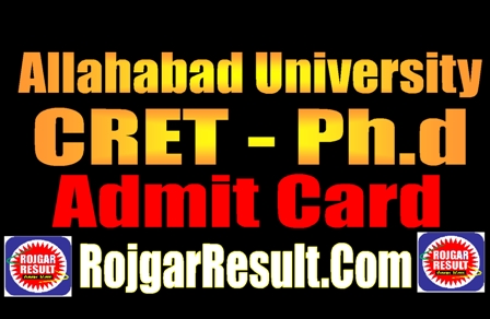 Allahabad University CRET Admit Card 2024