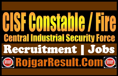 CISF Constable Fire Recruitment 2024