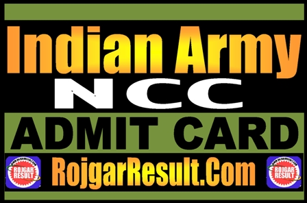 Army NCC Admit Card 2024