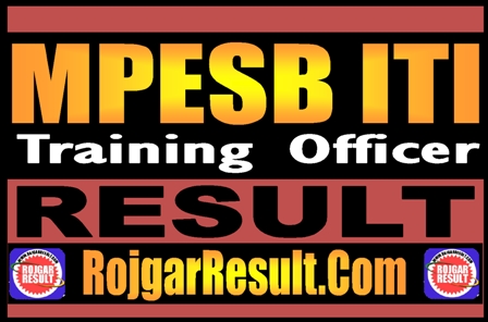 MPESB ITI Training Officer Result 2024