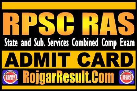 RPSC RAS Admit Card 2025