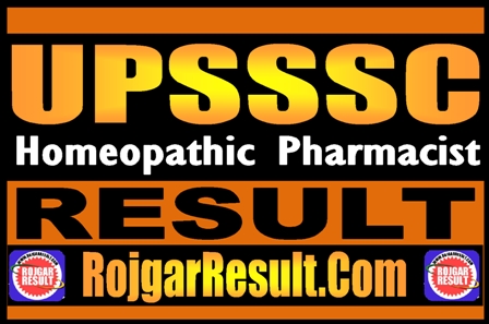 UPSSSC Homeopathic Pharmacist Result 2025