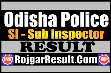 Odisha Police SI Result 2025