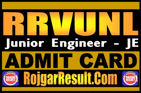 RRVUNL JE Admit Card 2025