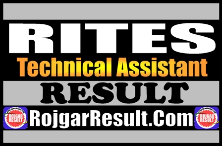 RITES Technical Assistant Result 2025