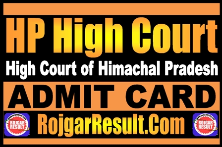HP High Court Admit Card 2025