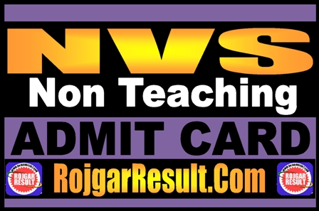 NVS Non Teaching Admit Card 2025