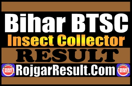 Bihar BTSC Insect Collector Result 2025