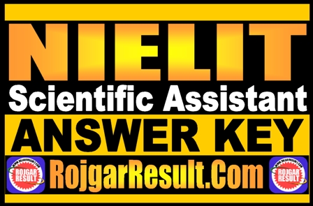 NIELIT Scientific Assistant Answer Key 2025