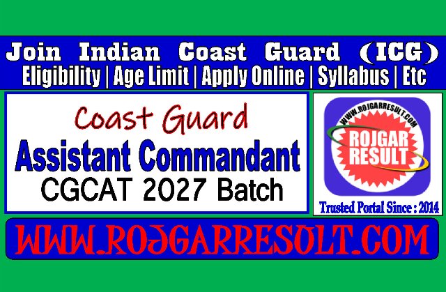 Coast Guard CGCAT 2027 Online Form