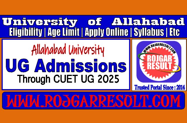 Allahabad University CUET UG 2025 Online Registration