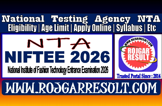 NTA NIFTEE 2026 Online Form | NIFT Admissions 2026