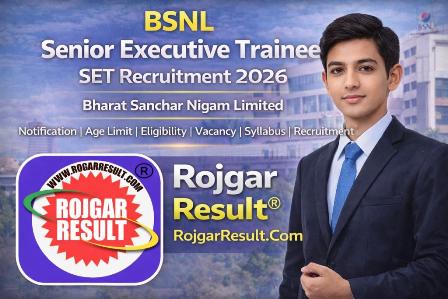 BSNL Senior Executive Trainee SET Recruitment 2026