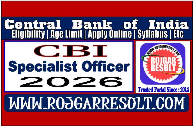 Central Bank Specialist Officer Online Form 2026
