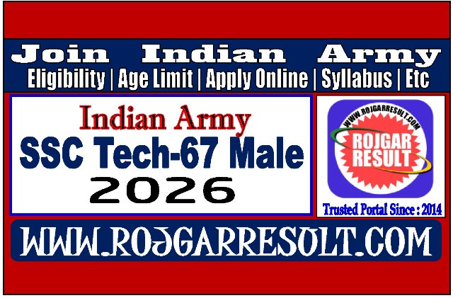Indian Army SSC Technical-67 Male Online Form 2026