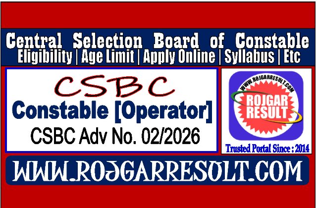 Central Selection Board of Constable CSBC ha