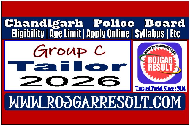 Chandigarh Police Tailor Group C Online Form 2026