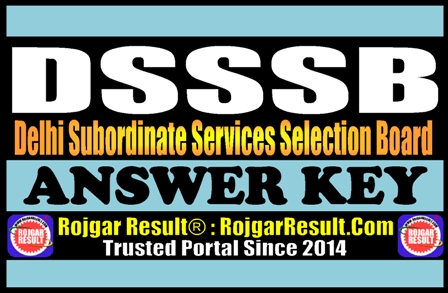 DSSSB Answer Key 2026