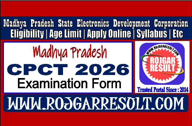 Madhya Pradesh MP CPCT Online Form 2026