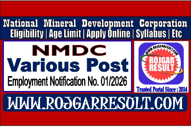 NMDC Various Post Online Form 2026