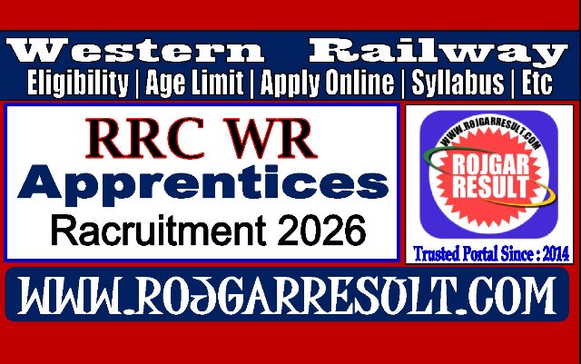 Railway RRC WR Apprentice Online Form 2026