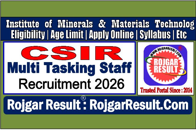 CSIR MTS Multi Tasking Staff Online Form 2026