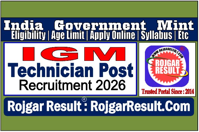 India Government Mint Technician Online Form 2026
