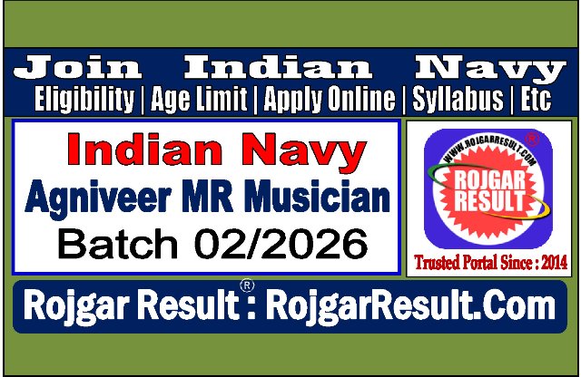 Indian Navy MR Musician Online Form 2026