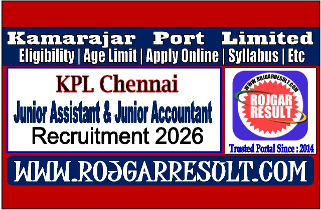 KPL Junior Assistant, Junior Accountant Online Form 2026
