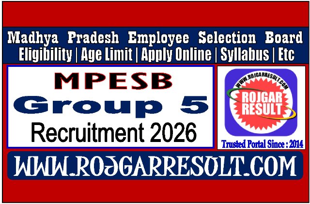 MPESB Group 5 Various Post Online Form 2026