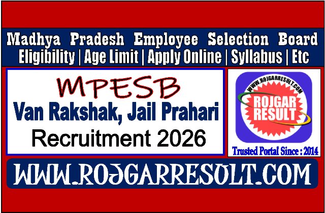 MPESB Van Rakshak, Jail Prahari Online Form 2026