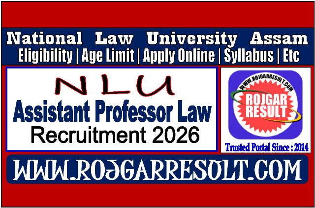 NLU Assistant Professor Online Form 2026