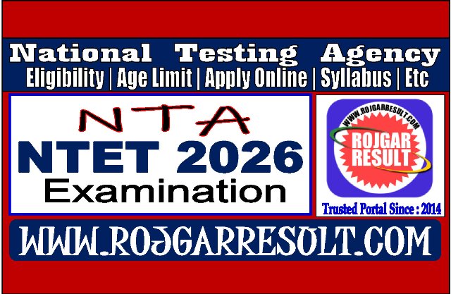 NTA NTET Online Form 2026