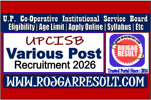 UPCISB UP Cooperative Bank Various Post Online Form 2026 for 116 Post