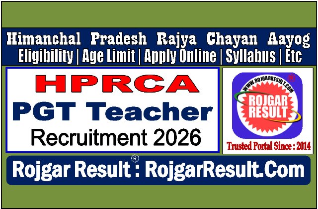 Himanchal Pradesh Rajya Chayan Aayog Recruitment 2026