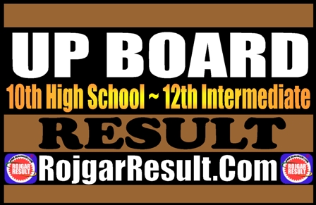 UP Board Result Class 10th 12th 2026