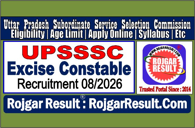 UPSSSC Excise Constable Online Form 2026