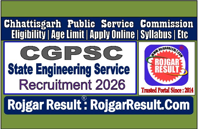 CGPSC State Engineering Service Exam Online Form 2026