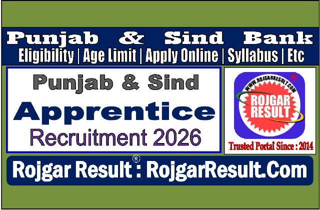 Punjab & Sind Bank Apprentice Online Form 2026
