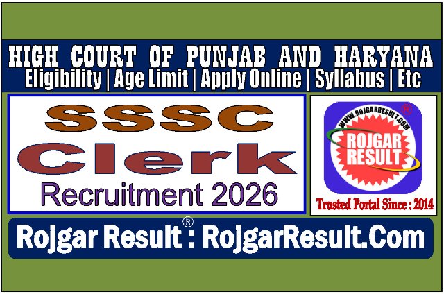 Punjab and Haryana High Court Clerk Online Form 2026